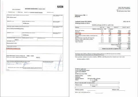 mokejimas ir saskaita